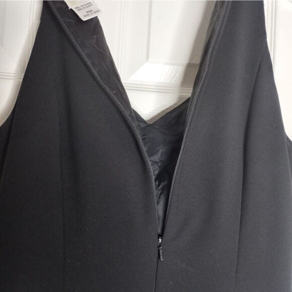 Michaelangelo 14 Black Beaded Embroidered Sleeveless Lined Party Maxi Dress. - Picture 9 of 10